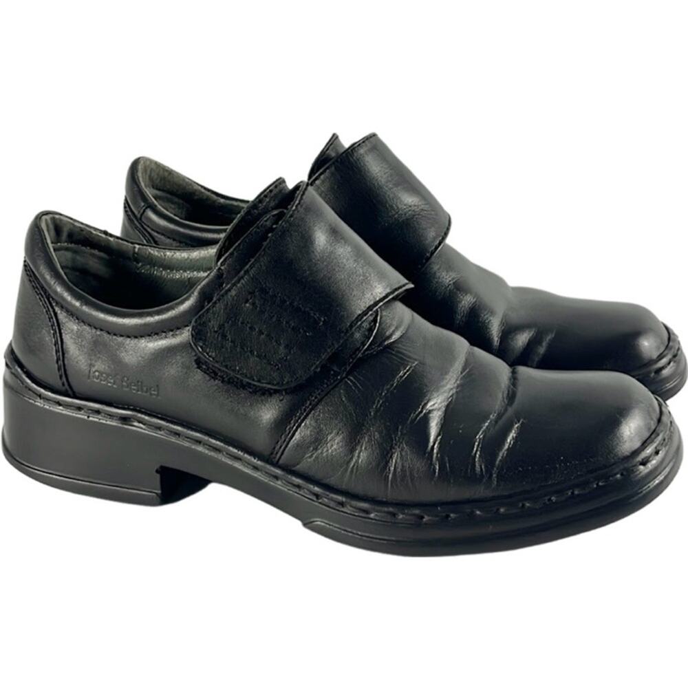 Josef Seibel Black‎ Leather Comfort Loafers Women’s Size 8